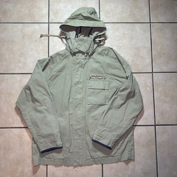 Celio* Original Sportswear Mens Size Large Khaki Military Zip Up Jacket Gorpcore - Picture 1 of 11